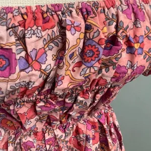 Olivaceous Floral Dress Size Large Feminine Pink Milkmaid Romantic Whimsical thumbnail 3