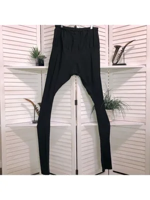 Belly dancer pants gypsy black sari high waist elastic ren fair whimsigoth sz M thumbnail 2