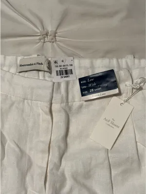 Abercrombie White Linen Pants thumbnail 5