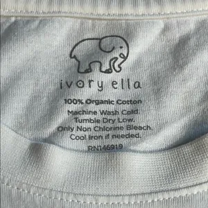 IVORY ELLA White Long Sleeve Shirt with Elephant Print sizeM. order119 thumbnail 2