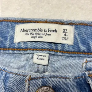 Abercrombie & Fitch High Rise The 90s Light Blue Jeans Curve love‎ Size 27 /4R thumbnail 5