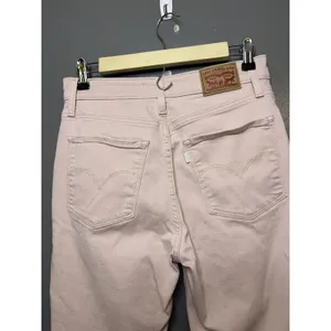 Levis 721 High Rise Skinny Jeans Womens W29 L30 Light Pink Button Fly Denim thumbnail 6