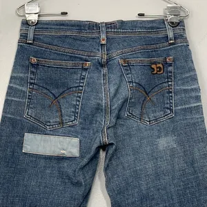Joes Jeans Women Size 28 Patchwork Denim Blue Straight Buttonfly Festival Grunge thumbnail 9