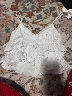 Kirious White Ruffle Top thumbnail 2