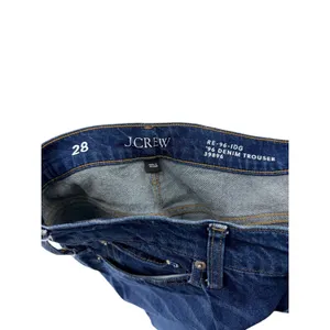 J.Crew 96 Denim Trouser High Rise Wide Leg Jeans Indigo Blue‎ 28 Dark Wash thumbnail 4
