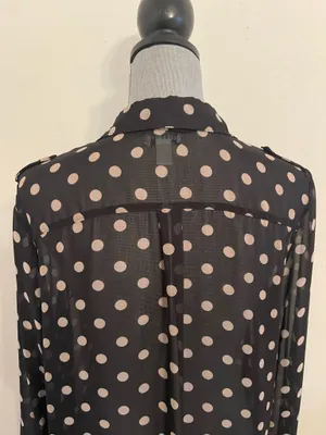 Old Navy Black Polka Dot Dress. Size L thumbnail 12