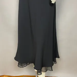Vintage‎ Jones New York Dress Midi Dress Women 16 Black Sheer Flutter Sleeve thumbnail 4