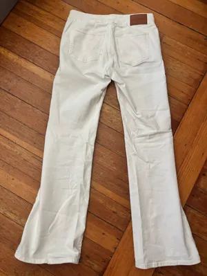Lucky Brand Women’s Cream/Off-White Flare Jeans thumbnail 2