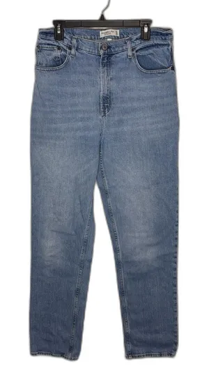 Abercrombie & Fitch The 90s Straight Ultra High Rise Curve Love Jeans Size 14 thumbnail 1