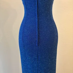 Jessica McClintock Gunne Sax Gown Junior 3 Vintage Y2K Glitter Halter Prom Dress thumbnail 6
