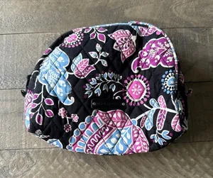Vera‎ Bradley cosmetic bag retired "Alpine Floral" pattern 7"x7" thumbnail 1
