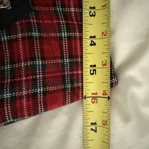 Lip‎ Service Size Large Hot Topic Red Tartan Plaid Skirt Y2K Goth Zippers Pleat thumbnail 8