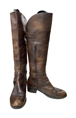Audrey Brooke wms brown leather below knee equestrian riding boots 6M SKU 10-770 thumbnail 1