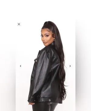 Leather jacket Black thumbnail 3