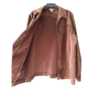 BonWorth Brown Corduroy Studded Western Jacket Zip Front Size Large thumbnail 4