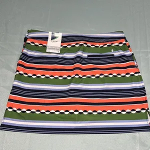 Izod Fun Striped/Circle Print Stretch Golf Tennis‎ Skirt Skort Size 10 C33 thumbnail 9