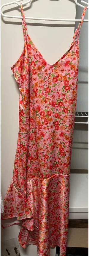 BHLDN Pink Floral Sakira Dress thumbnail 1