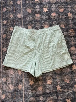 Lilly Pulitzer Croix High Rise Shorts Spearmint Harbor Stripe Size XL thumbnail 5