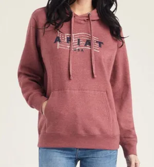 Womens Ariat real hoodie Maroon western country comfy causal size medium USA​ thumbnail 2