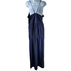 HALARA Jumpsuit XL Petite Breezeful Pocket Wide Leg Quick Dry Navy Blue thumbnail 3