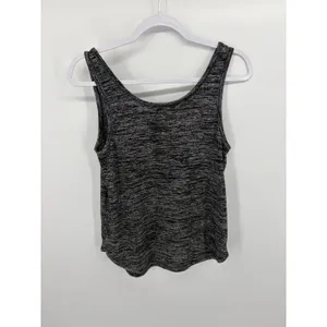 Gap Womens Tank Top Space Dye Gray Black Knit Size Medium thumbnail 3
