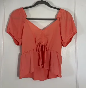 Pink Rose Summer Top Coral thumbnail 1