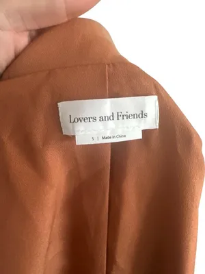 LOVERS AND FRIENDS Tan Long Sleeve Blazer Dress Size Small thumbnail 8