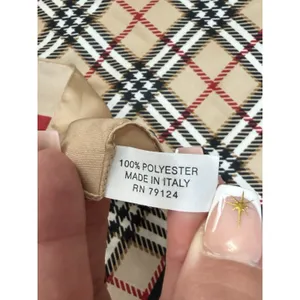 Vintage Plaid Square Scarf Tan Red Black Check Head Neck Wrap Equestrian Buckle thumbnail 8