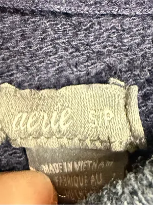 aerie Navy 'SO SALTY' Crewneck lightweight Sweatshirt thumbnail 2
