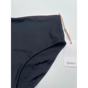 Quince Italian High-Rise Bikini Bottom Swim Black Size Medium NEW thumbnail 2