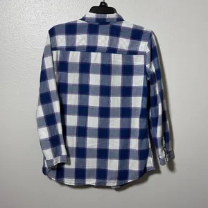 Abercrombie‎ & Fitch Women blue plaid button shirt size small thumbnail 6