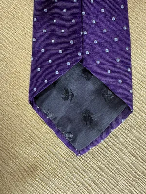 Brooks Brothers Makers Silk Tie Purple Blue Dot Extra Long 61” Made USA thumbnail 6