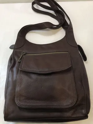 Fossil 1954 Classic #75082 Brown Pebbled Leather Crossbody Messenger Purse Bag thumbnail 1
