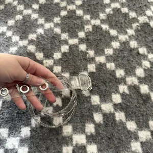 Y2k Clear Grommet Belt‎ Silver Buckle Adjustable Transparent Punk Fashion thumbnail 3