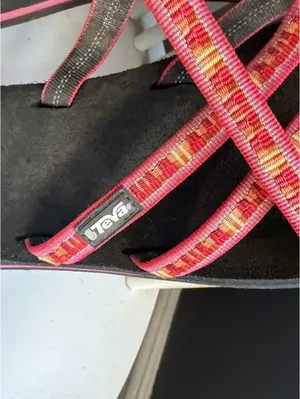 Teva Women's Strappy Pink and Orange Sandals thumbnail 2