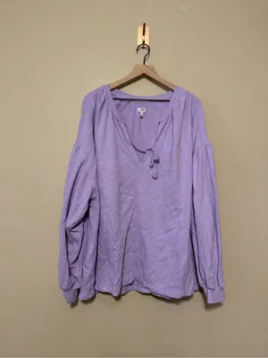 Aerie Easy Street Oversized Sweatshirt Size XL Purple thumbnail 3