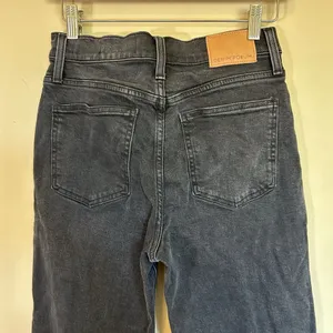 Denim Forum The Arlo High Rise Straight Leg Black Button Fly‎ Jeans Size 27 thumbnail 4
