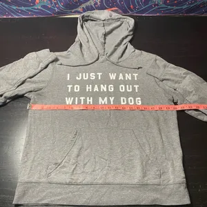 Gray Dog Lover Hoodie - I Just Want To Hang Out With My Dog thumbnail 3