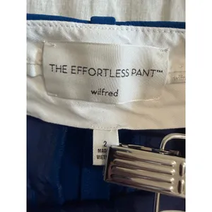 Wilfred Aritzia The Effortless Pant 2 Blue Crepette Pleated Wide Leg thumbnail 5