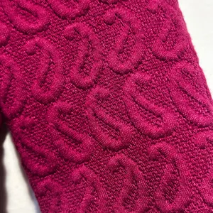 Deletta for Anthropologie‎ magenta textured 3/4 sleeve sweater size s thumbnail 5