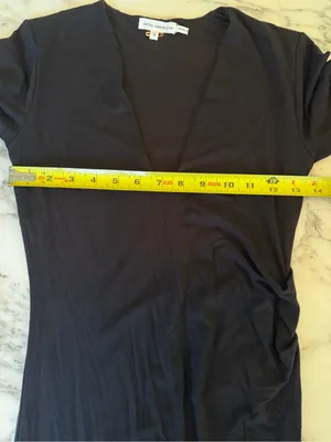 NWOT Good American V-Neck Bodycon Midi Black Dress 0 (US 0-2) SUPERGLUE FLAW thumbnail 7