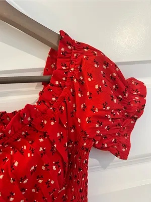 Princess Polly Gracie Babydoll Red Dress Size 4 thumbnail 4