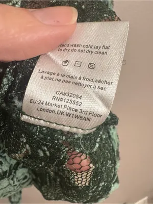 ANTHRO | DOLAN Sheer Lace Mockneck Blue Size M thumbnail 5