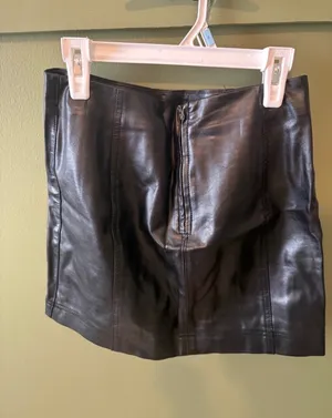 Wild Fable Black Faux Leather Mini Skirt thumbnail 3