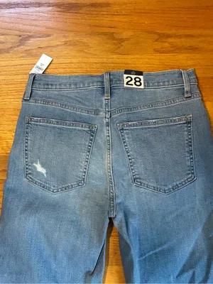 Gap Kick Fit High Rise Denim Slim Stretch Jeans Blue Women's Size 28/6 Short NWT thumbnail 7