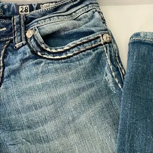 Miss Me Boot Cut Jeans with Contrast Stitching. 28. JS5014B32. Color Med: 52 thumbnail 3