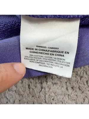 Nike Cropped Purple Graphic Logo Crewneck Sweatshirt Women's Medium Volt Gym thumbnail 6