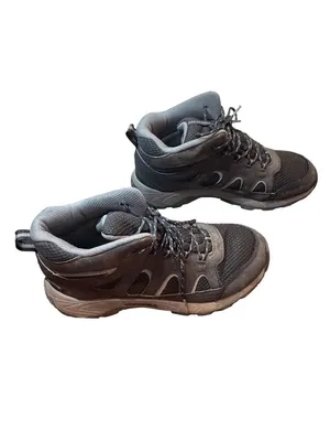 Merrell black gray waterproof wms man made ankle hiking boots sz 7M SKU 10-333 thumbnail 3