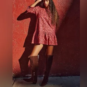 NWT Free People ‘The Avenue’ floral stretch cotton scoop back mini dress XL thumbnail 11