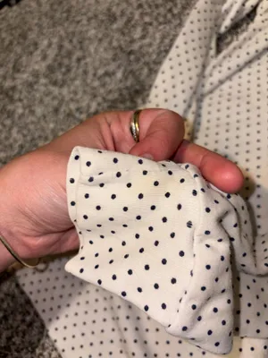 Women's Cream Polka Dot Turtleneck Long Sleeve thumbnail 7
